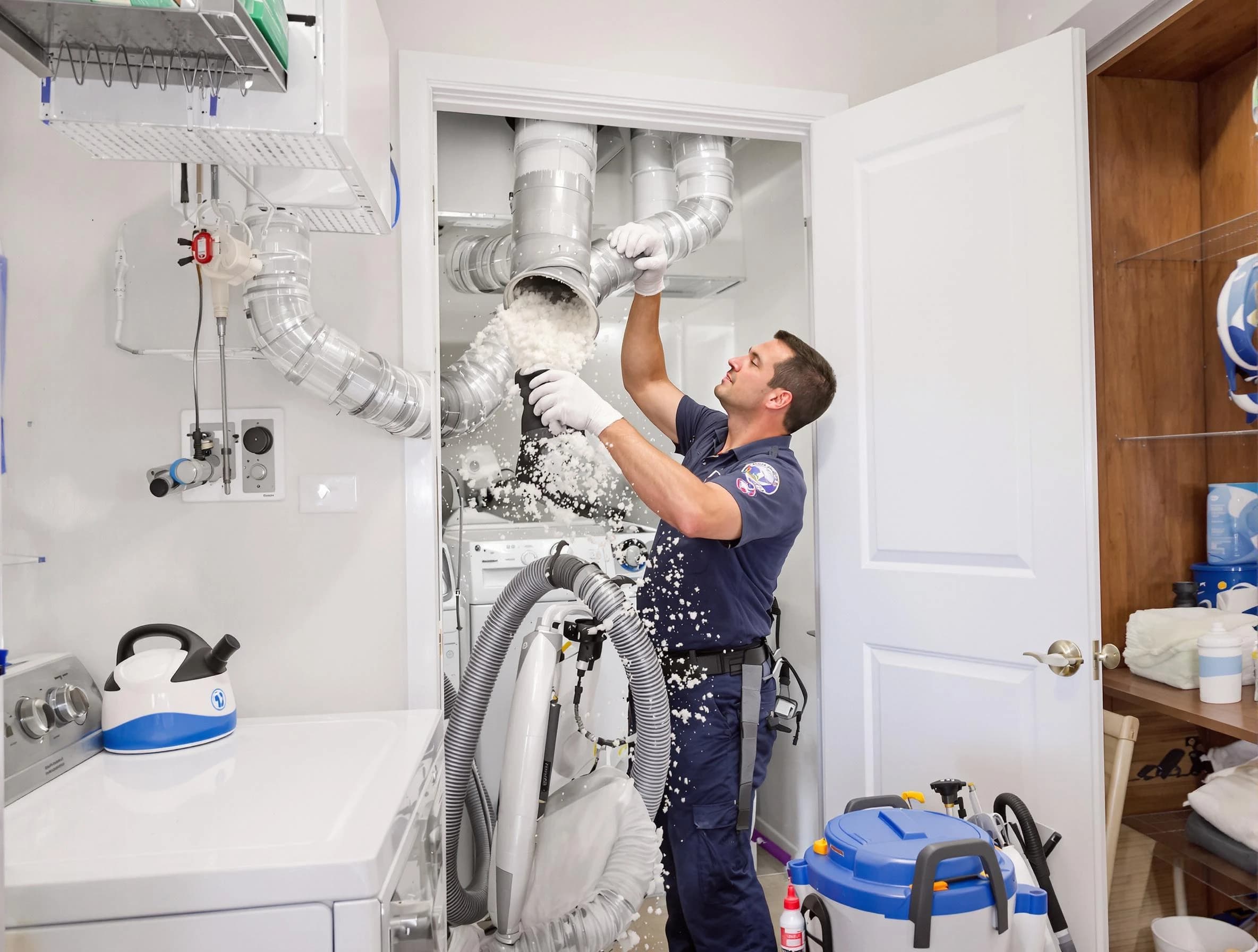 White Bluff Dryer Vent Cleaning technician delivering thorough residential dryer vent cleaning service in White Bluff